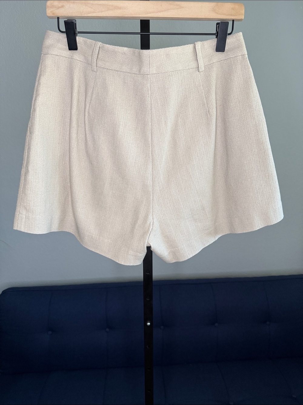 Bec and bridge tan 100% cotton textured weaved knit coastal trouser shorts US 4 - Picture 10 of 13
